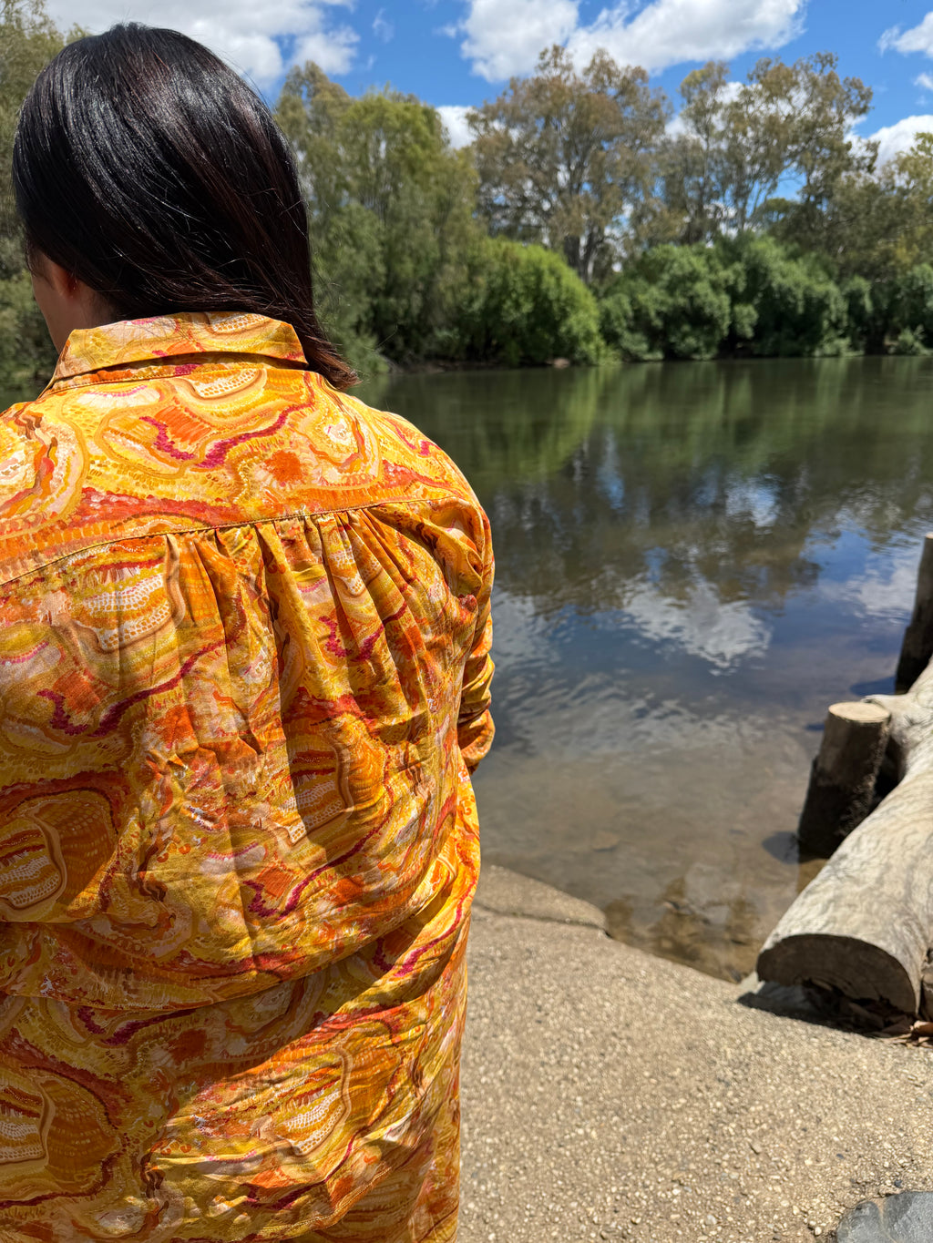 Ngalu Top - Landscapes print