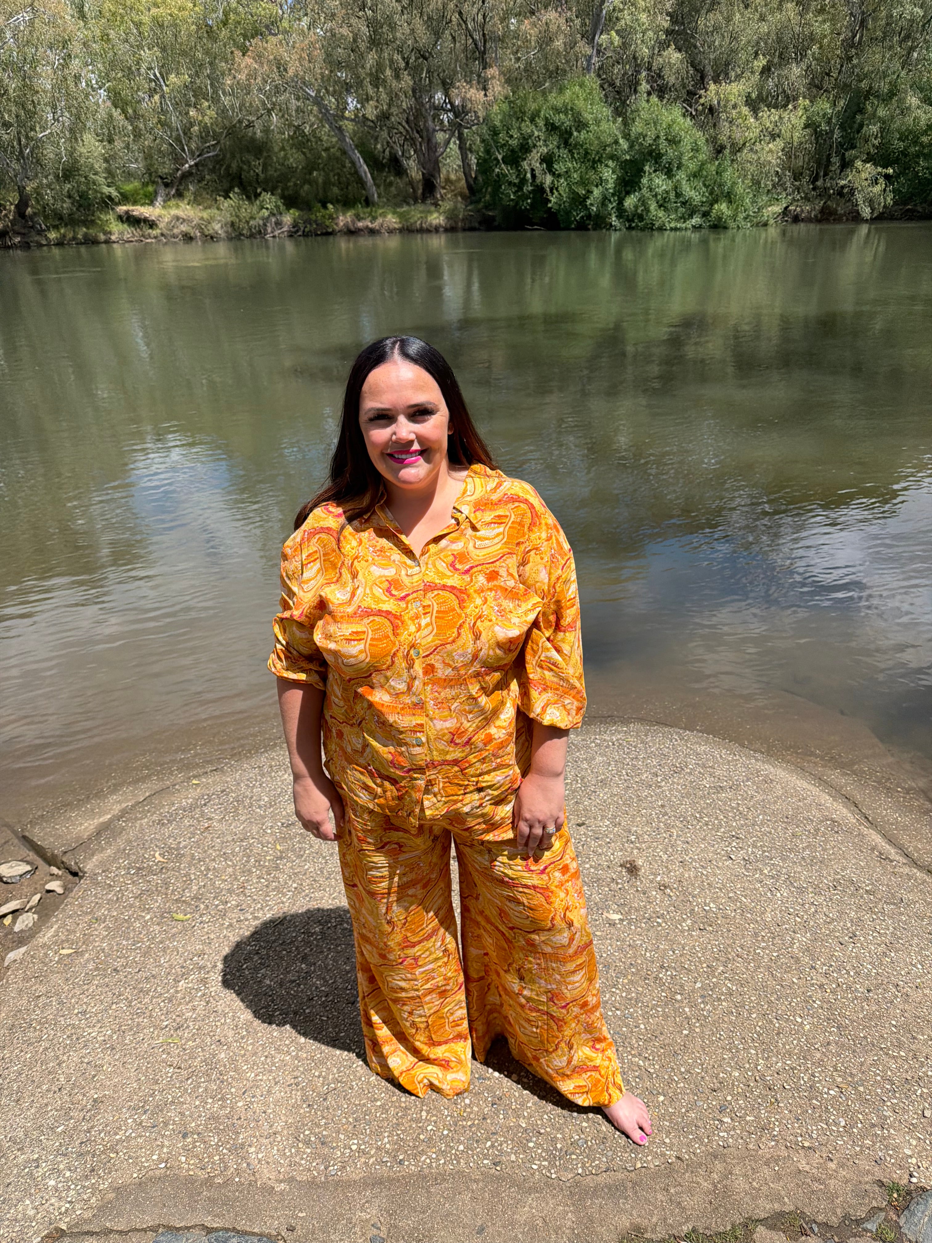 Ngalu Top - Landscapes print