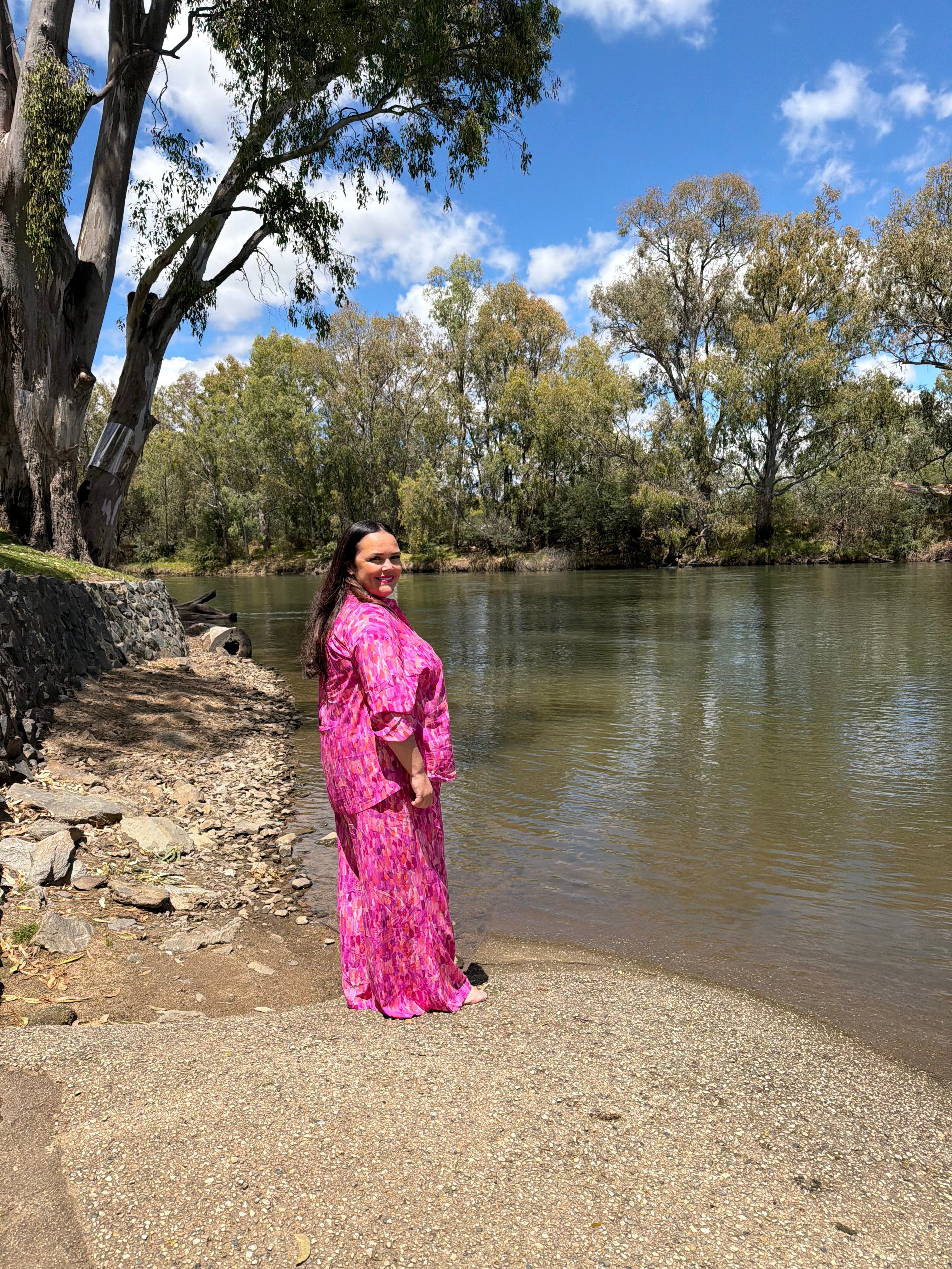 Ngalu Pant - Sky Country print