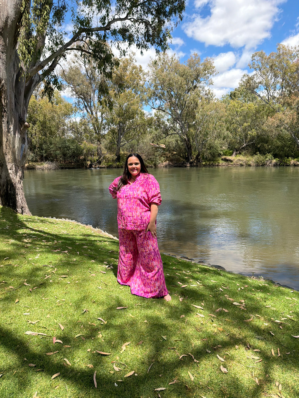 Ngalu Pant - Sky Country print