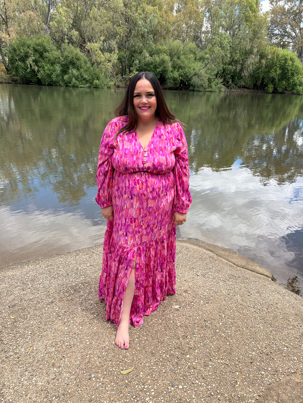 Nioka Louisa Ngarra Dress - Sky Country