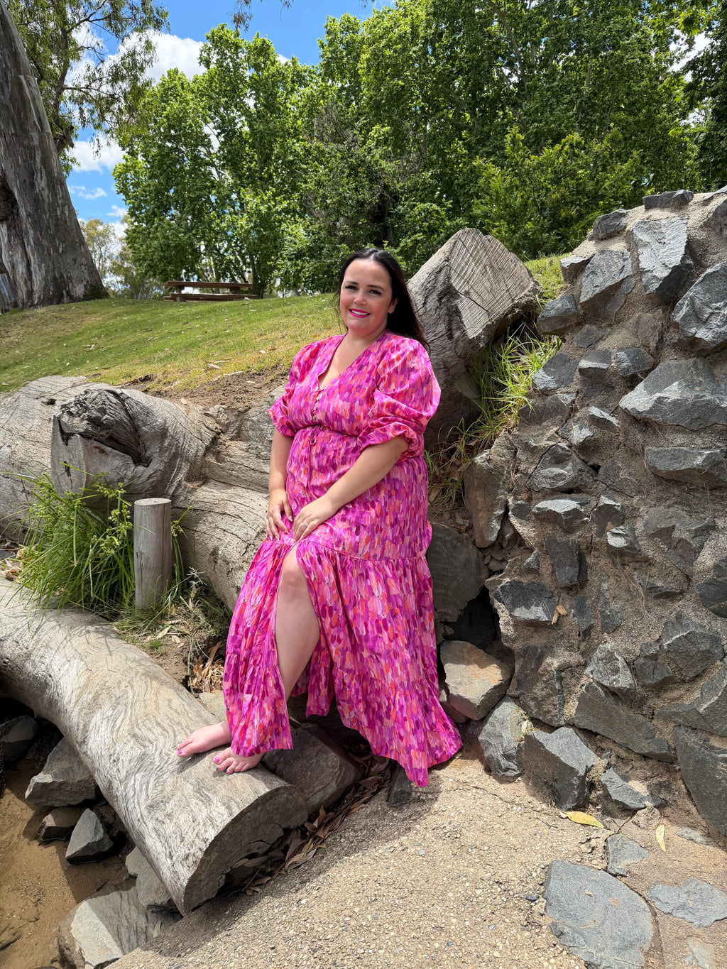 Nioka Louisa Ngarra Dress - Sky Country