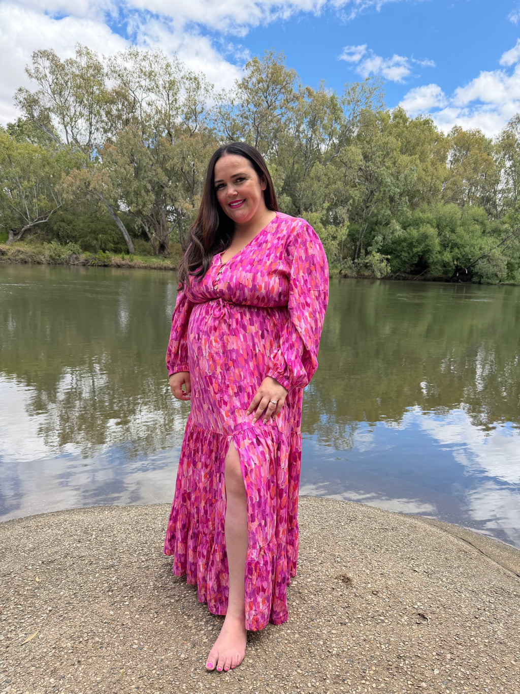 Nioka Louisa Ngarra Dress - Sky Country