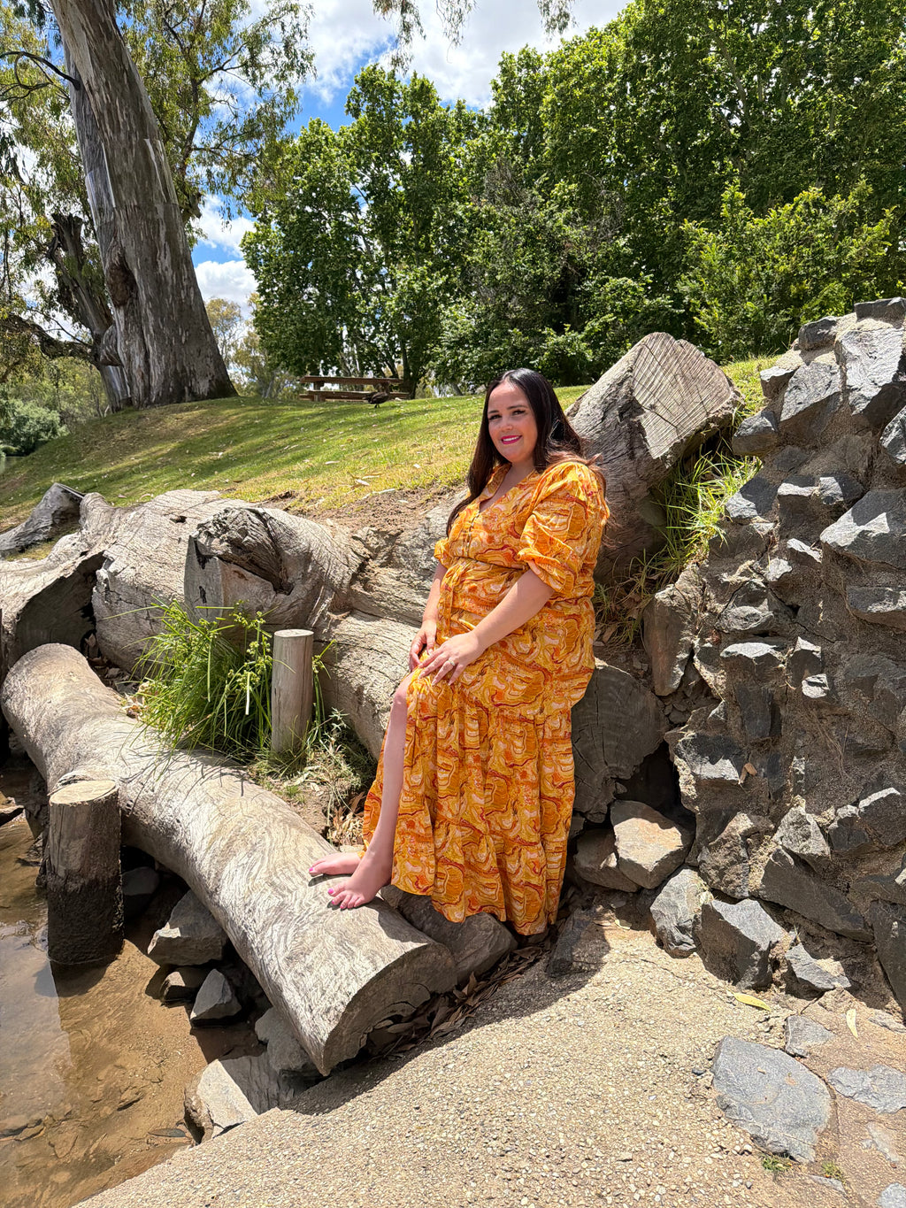 Nioka Louisa Ngarra Dress - Landscapes