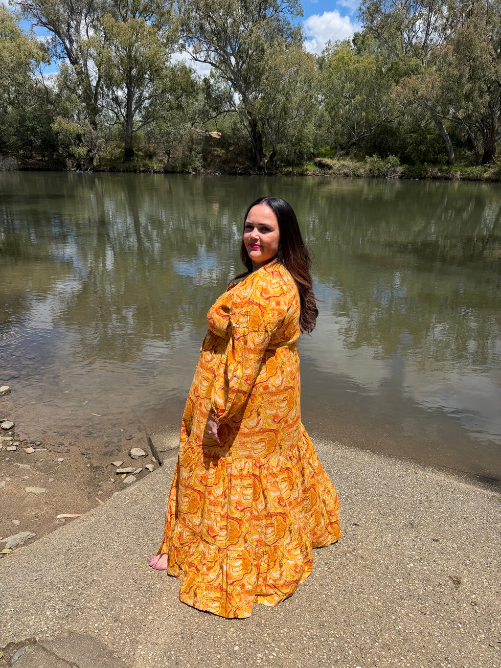 Nioka Louisa Ngarra Dress - Landscapes