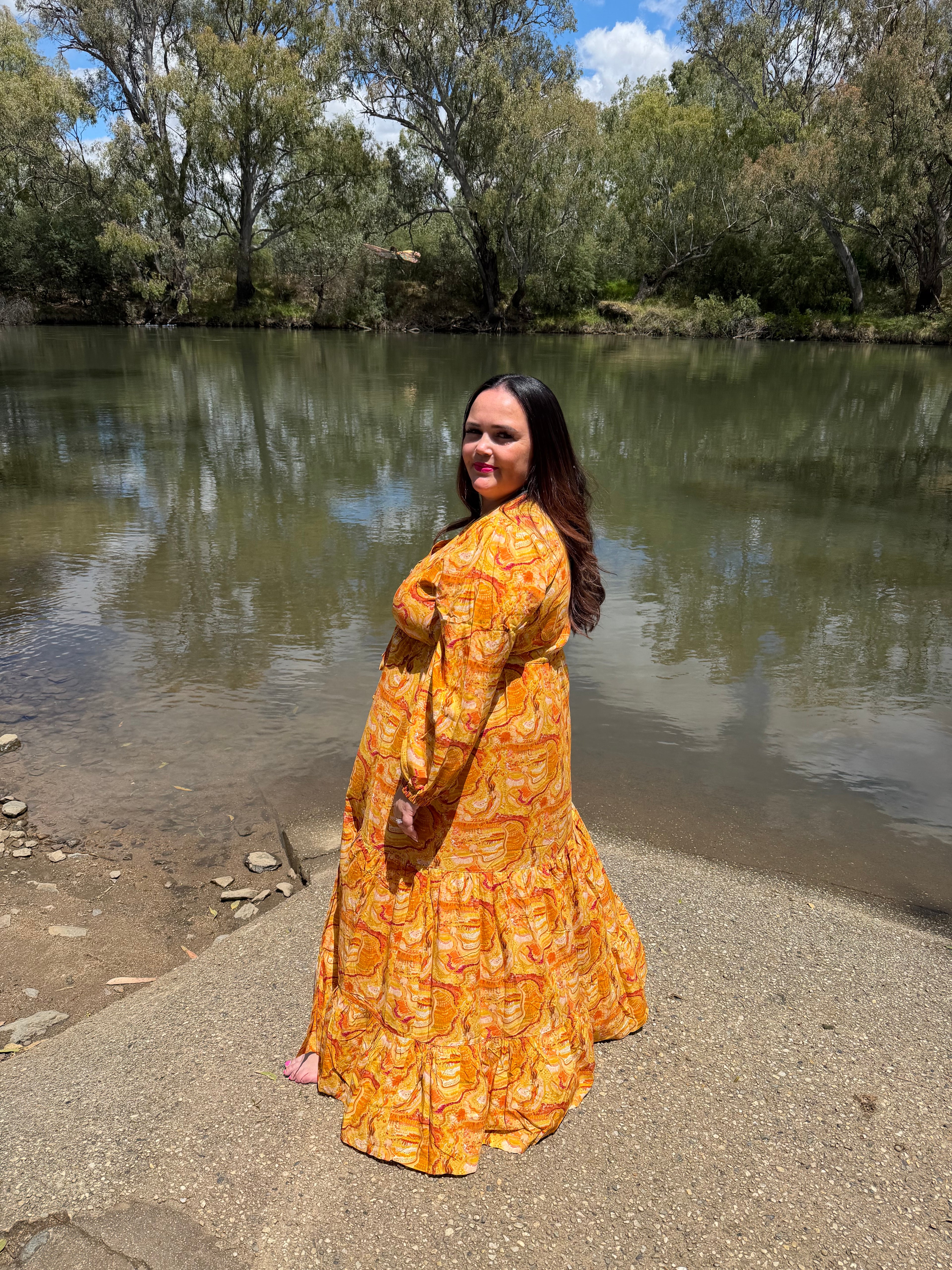 Nioka Louisa Ngarra Dress - Landscapes