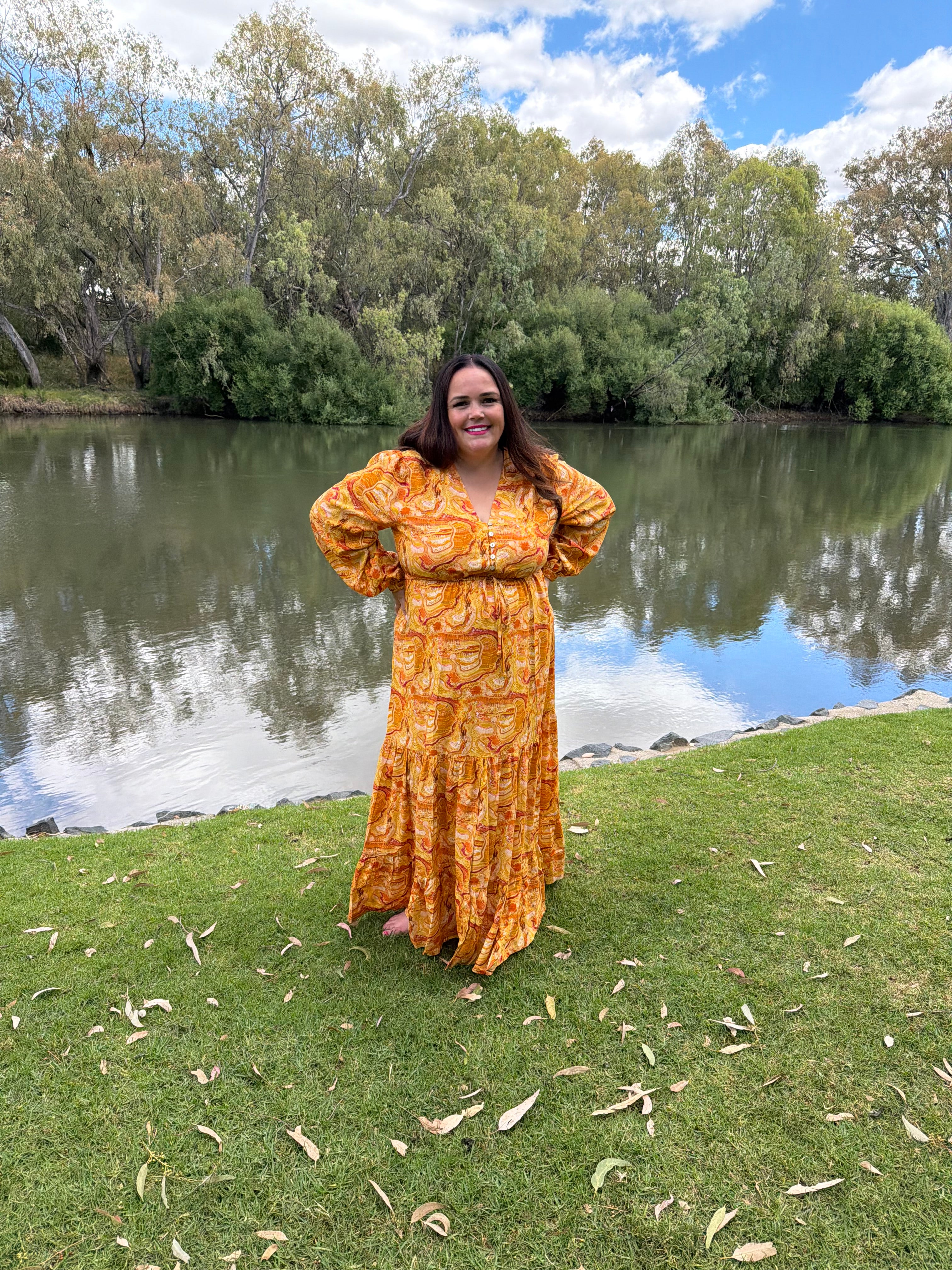 Nioka Louisa Ngarra Dress - Landscapes