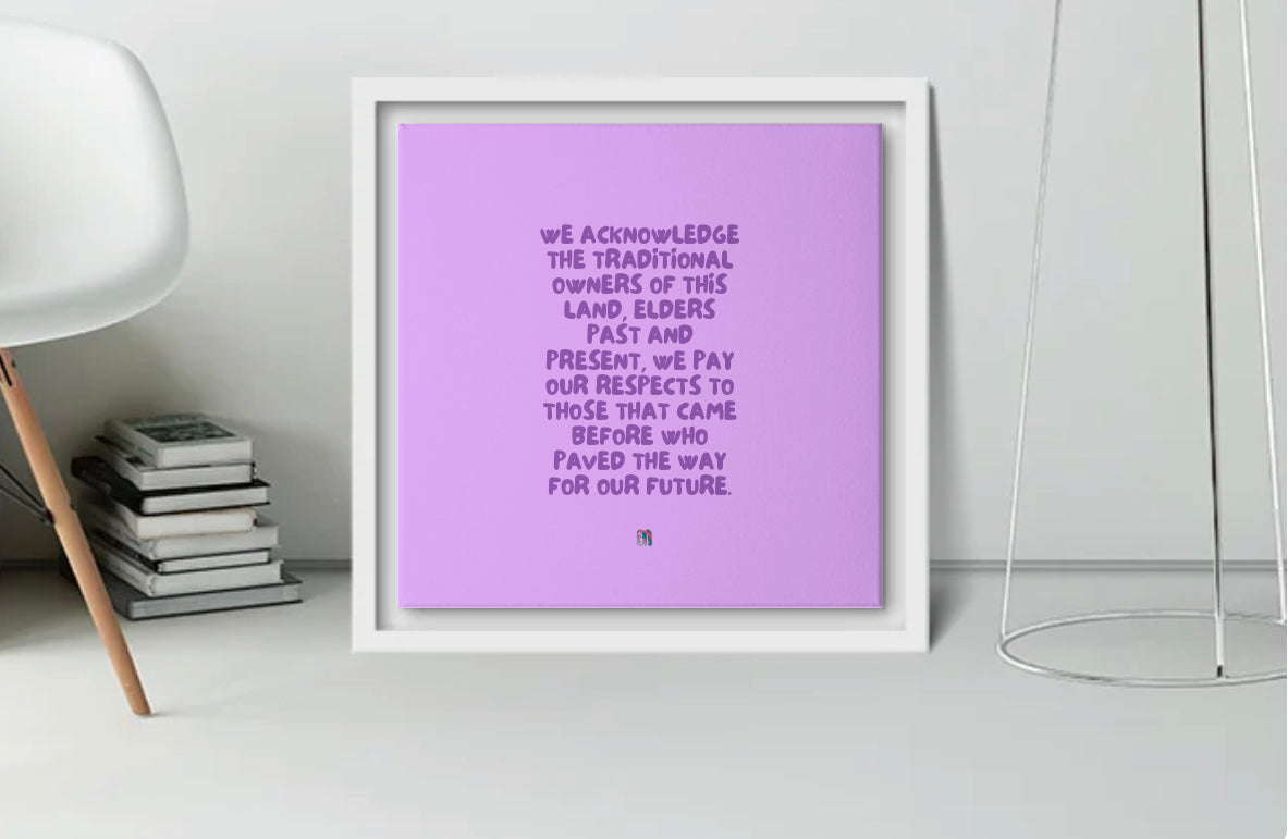Acknowledgement framed canvas PURPLE