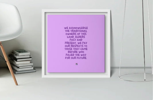 Acknowledgement framed canvas PURPLE