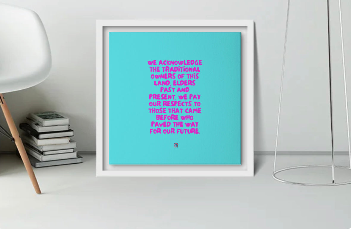 Acknowledgement framed canvas VIBRANT BLUE