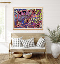 Framed Country Harvest Print in Oak Wood