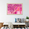 Framed Sacred birthing Tree Print in Oak Wood